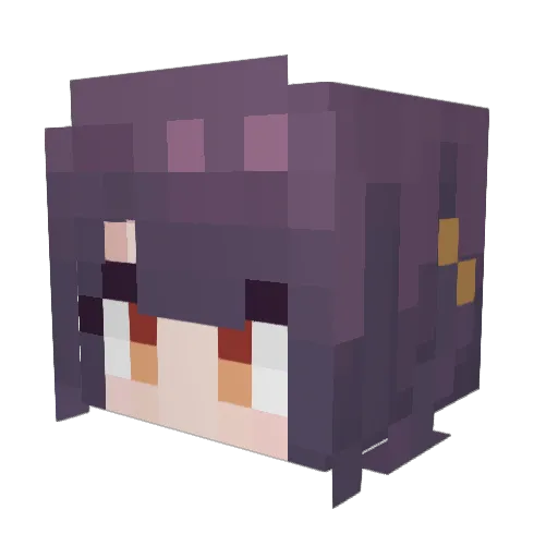 Mio_yuuki Minecraft avatar head, 3D render