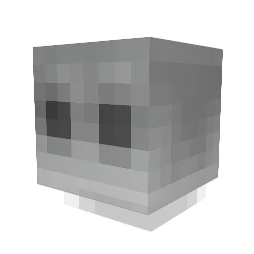Miocannon Minecraft avatar head, 3D render