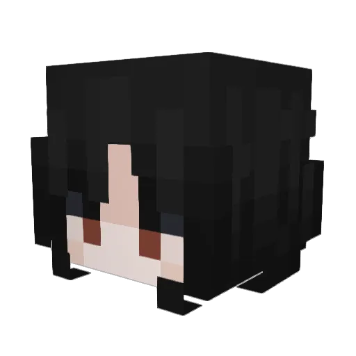 Miohki Minecraft avatar head, 3D render