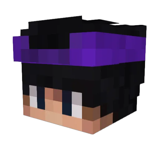 Mioib Minecraft avatar head, 3D render