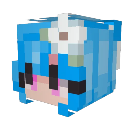 Miollinn Minecraft avatar head, 3D render