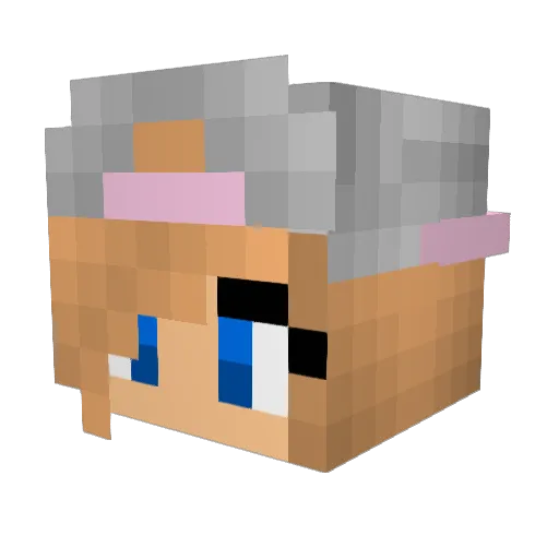 Miomi21 Minecraft avatar head, 3D render