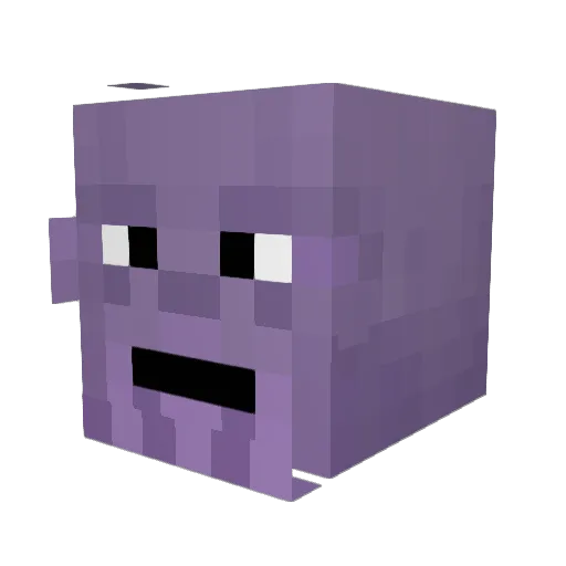 Miomiksu Minecraft avatar head, 3D render