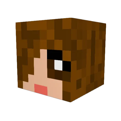 MioneBR Minecraft avatar head, 3D render