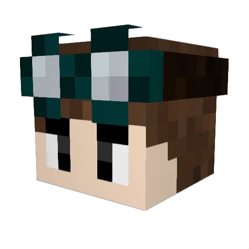 Mioniki Minecraft avatar head, 3D render