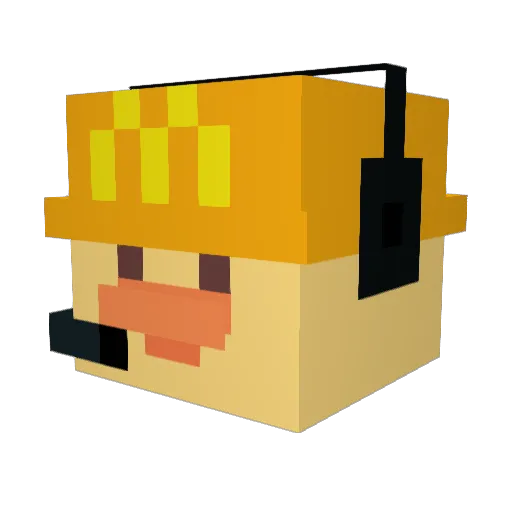 Mionsoo Minecraft avatar head, 3D render