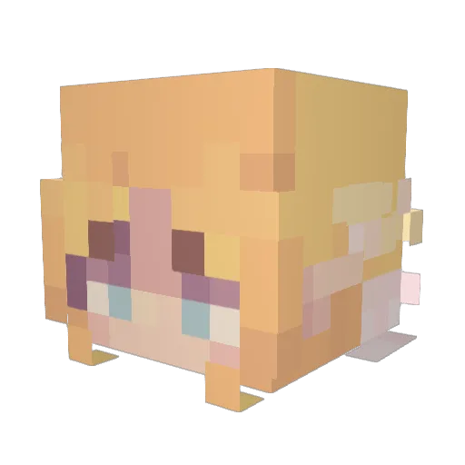 Mioschka Minecraft avatar head, 3D render