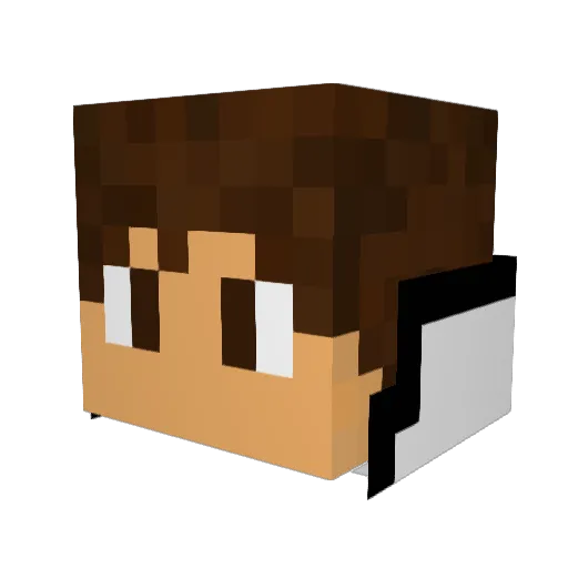 Mioslav Minecraft avatar head, 3D render