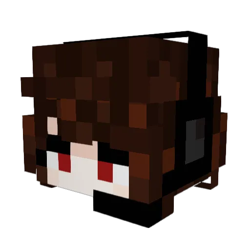 Miouline Minecraft avatar head, 3D render