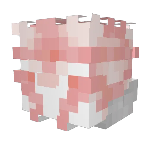 Mioumiouk Minecraft avatar head, 3D render
