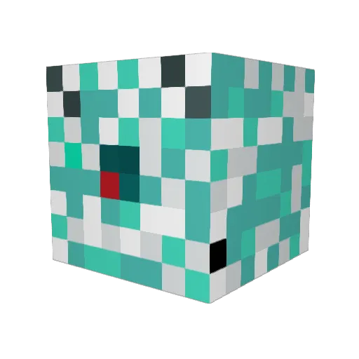 Mip03 Minecraft avatar head, 3D render
