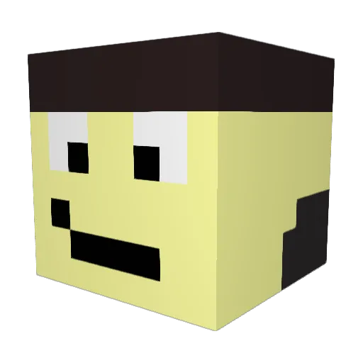 Mipio68 Minecraft avatar head, 3D render