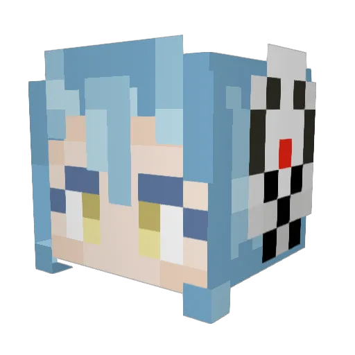 Mipoterapi Minecraft avatar head, 3D render