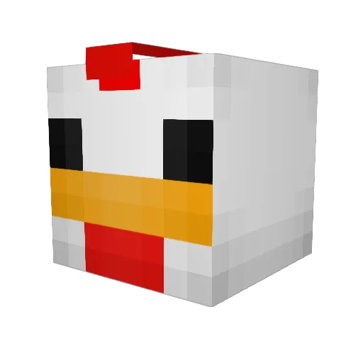 Mippjeh Minecraft avatar head, 3D render