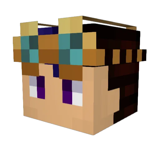 Miqe Minecraft avatar head, 3D render