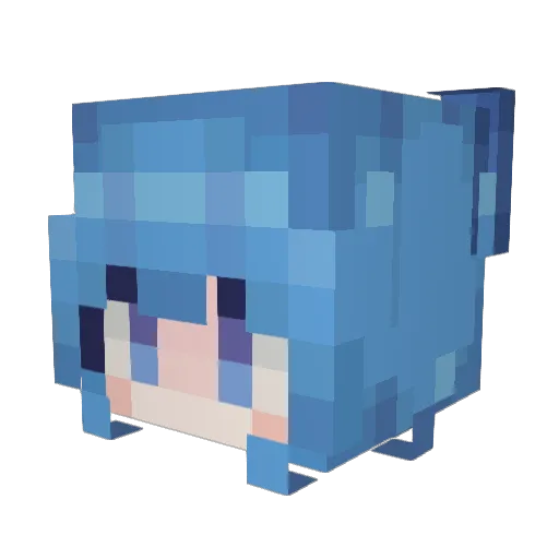 Miqiefu Minecraft avatar head, 3D render
