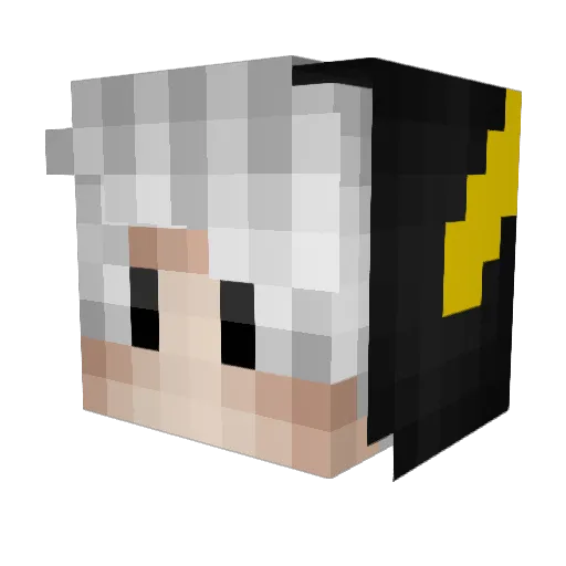 Miqqqqq Minecraft avatar head, 3D render