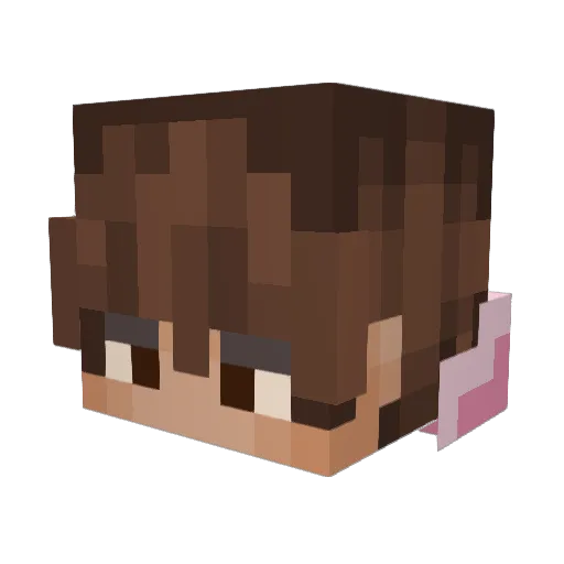 Miqwerty Minecraft avatar head, 3D render