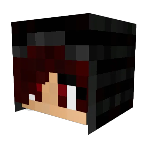 Miqyt Minecraft avatar head, 3D render