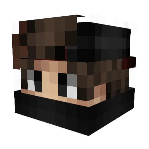 MirZil Minecraft avatar head, 3D render