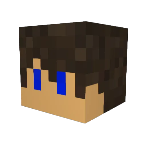 Mira0101 Minecraft avatar head, 3D render