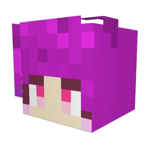 Mira0821 Minecraft avatar head, 3D render