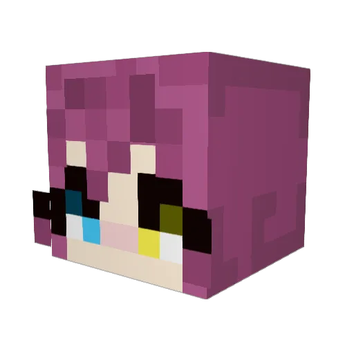 MiraAlzen Minecraft avatar head, 3D render
