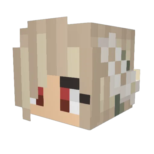 MiraBuff Minecraft avatar head, 3D render