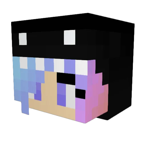 MiraThalia Minecraft avatar head, 3D render