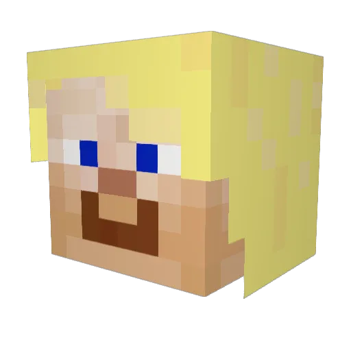 MiraX89 Minecraft avatar head, 3D render