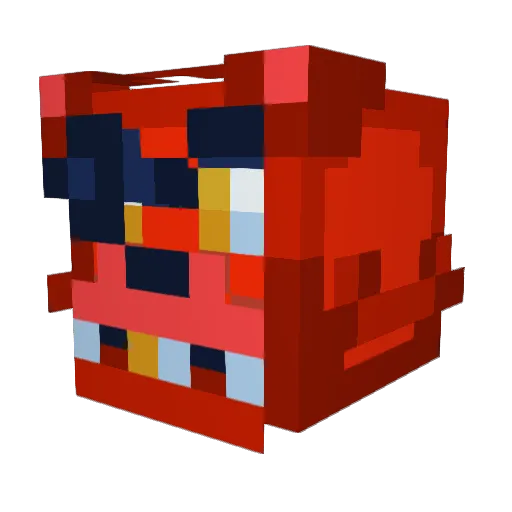Mira_One Minecraft avatar head, 3D render