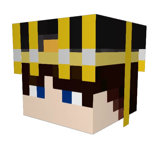 Miracle1125 Minecraft avatar head, 3D render