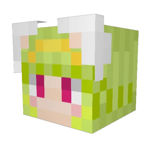 Miracle369 Minecraft avatar head, 3D render
