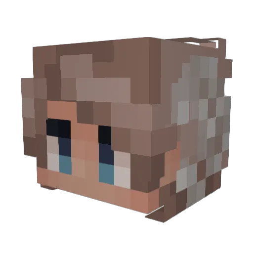 MiracleCardinal Minecraft avatar head, 3D render