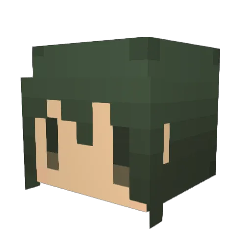 MiracleMENDEL Minecraft avatar head, 3D render