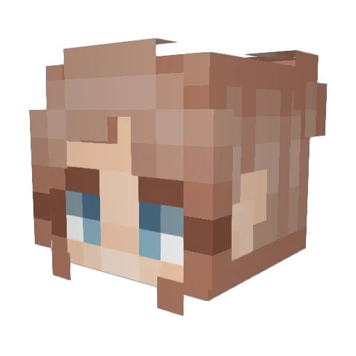 Miraclegem Minecraft avatar head, 3D render