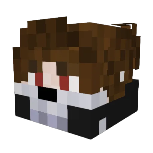 Miracler Minecraft avatar head, 3D render