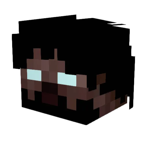 Miraco_X Minecraft avatar head, 3D render