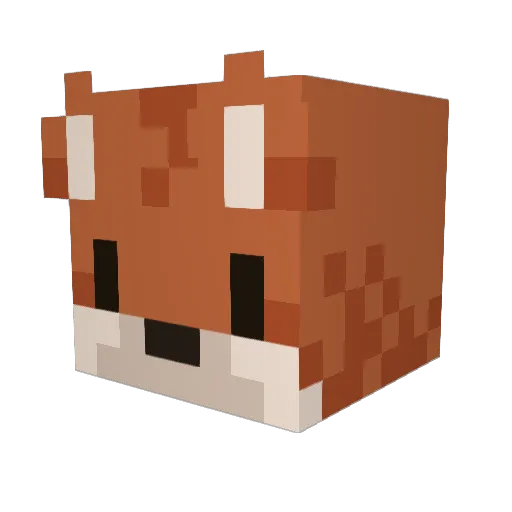 MiraculousFox Minecraft avatar head, 3D render
