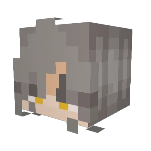 Miraedith Minecraft avatar head, 3D render