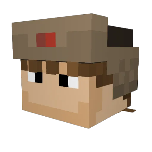 MirageEagle Minecraft avatar head, 3D render