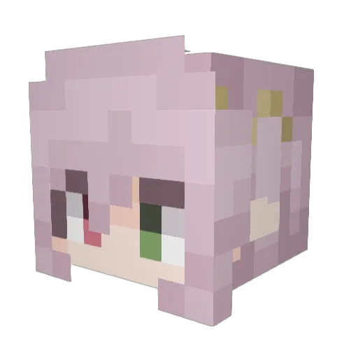 MirageTempo Minecraft avatar head, 3D render