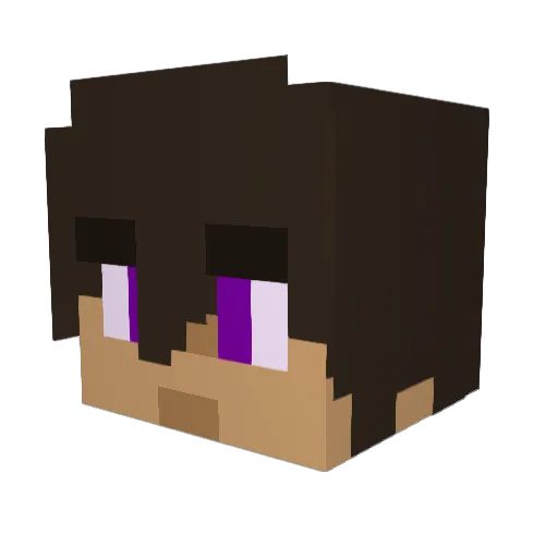MirageVision Minecraft avatar head, 3D render
