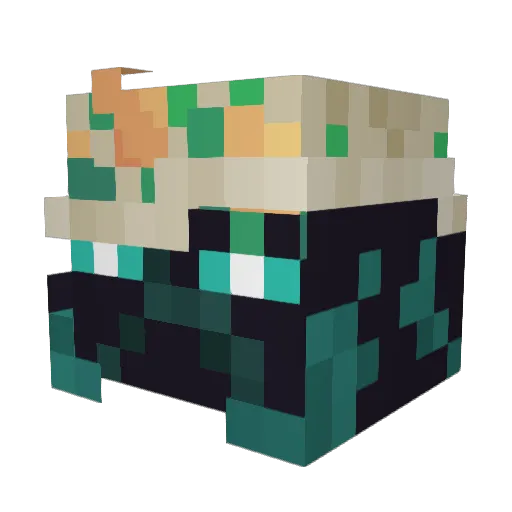 Miragelights Minecraft avatar head, 3D render