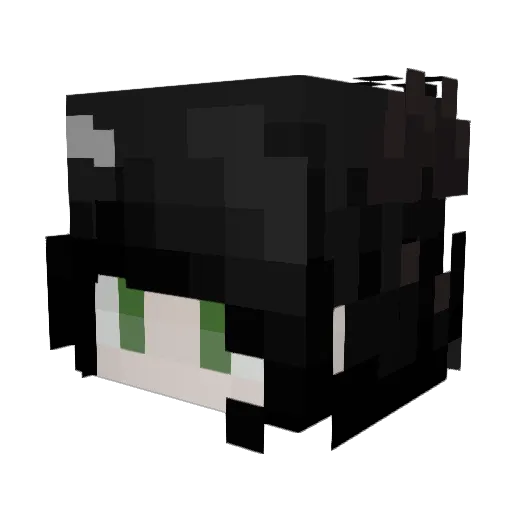 Miragenyaaa Minecraft avatar head, 3D render