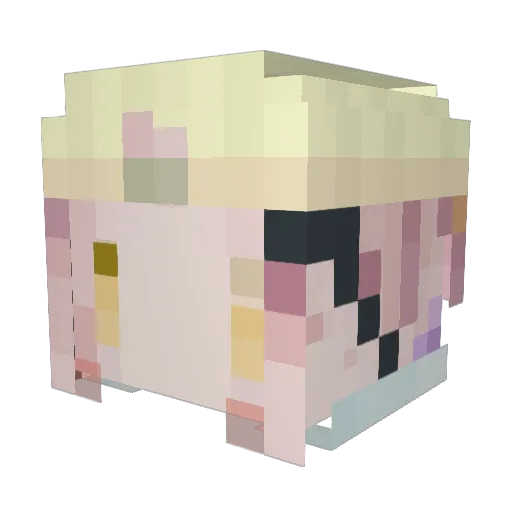 Mirai100 Minecraft avatar head, 3D render