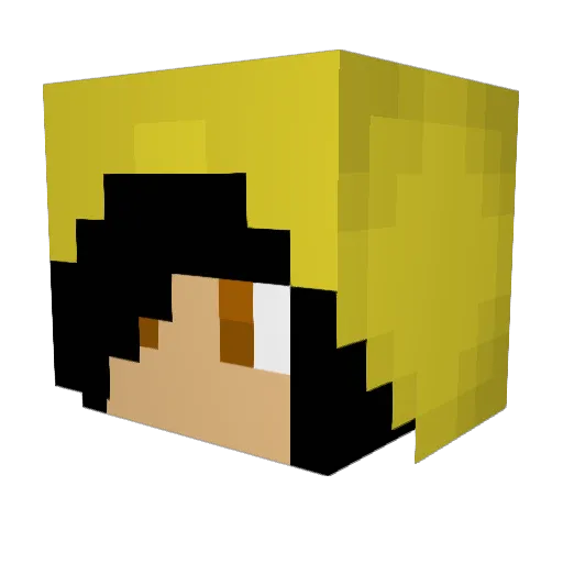 Mirai112 Minecraft avatar head, 3D render