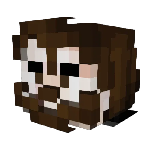 MiraiSclaider Minecraft avatar head, 3D render