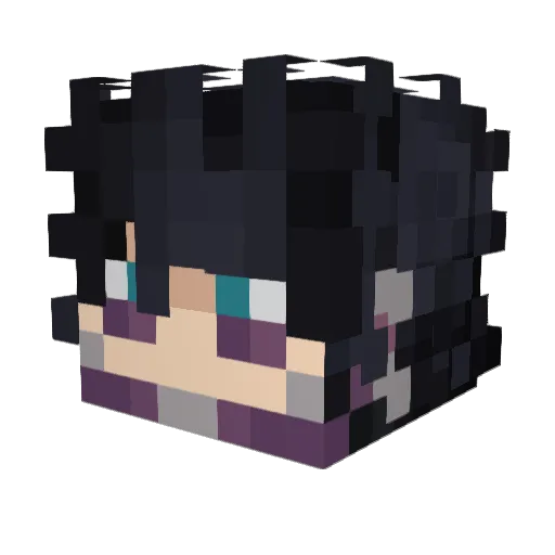 Mirai_35 Minecraft avatar head, 3D render