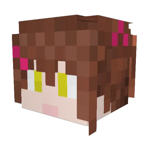 Mirai_765P_M4 Minecraft avatar head, 3D render